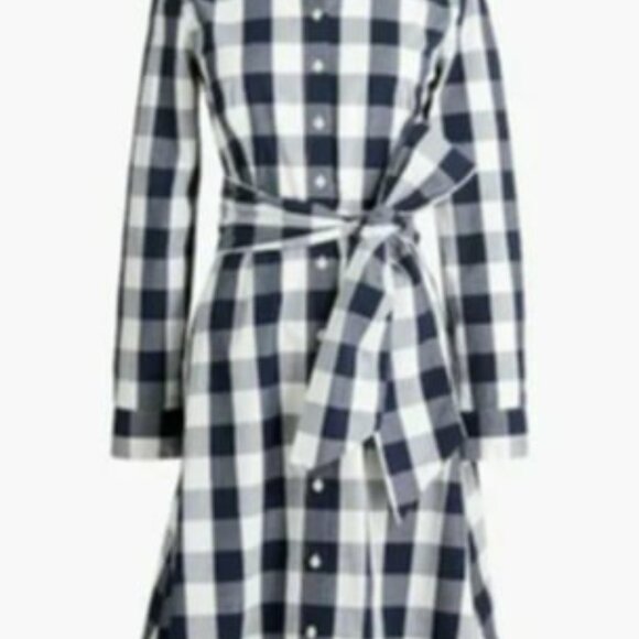 Like new! J.Crew Gingham Summer belted shirtdress size plus 16 - Picture 5 of 7